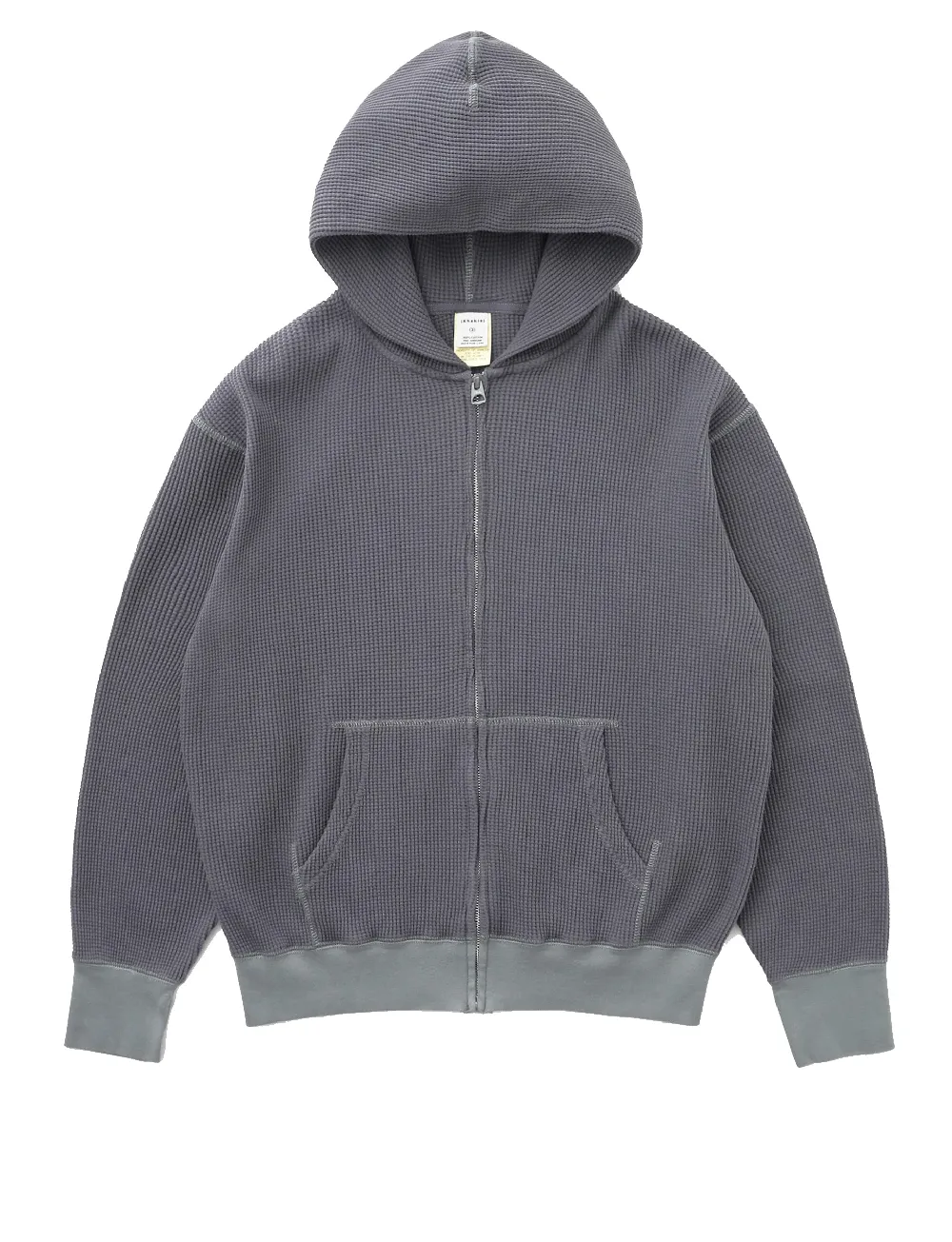Khakis Waffle Full Zip Hoodie Faded Black