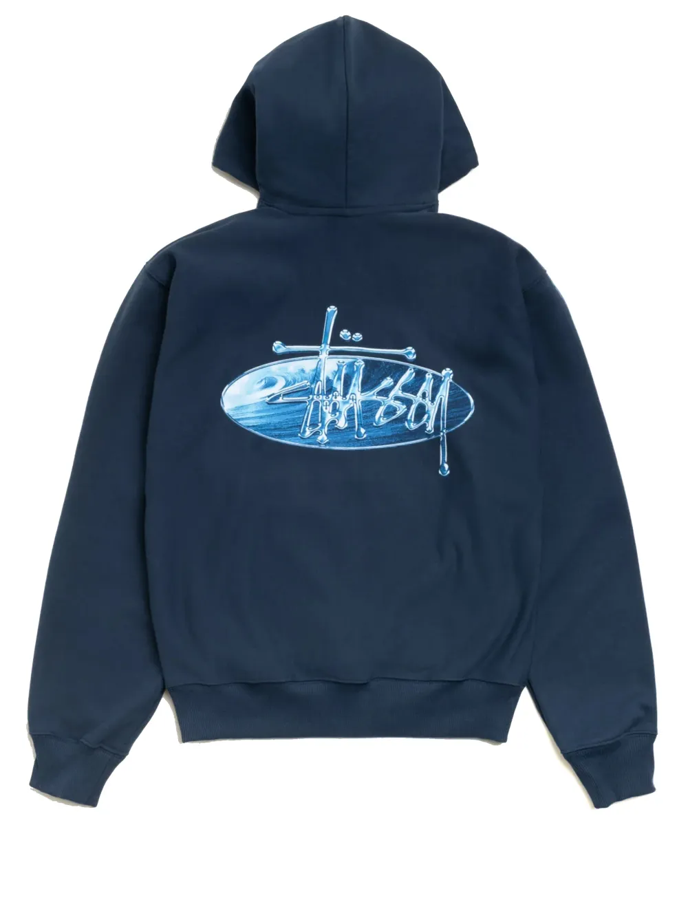 STÜSSY Wave Oval Hood NAVY