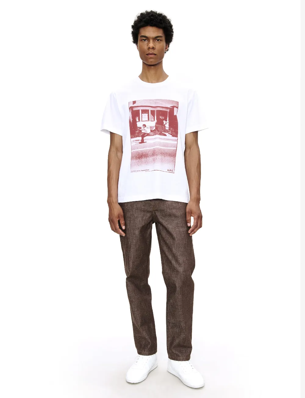 A.P.C. T-SHIRT CALIFORNIE BROWN - 2