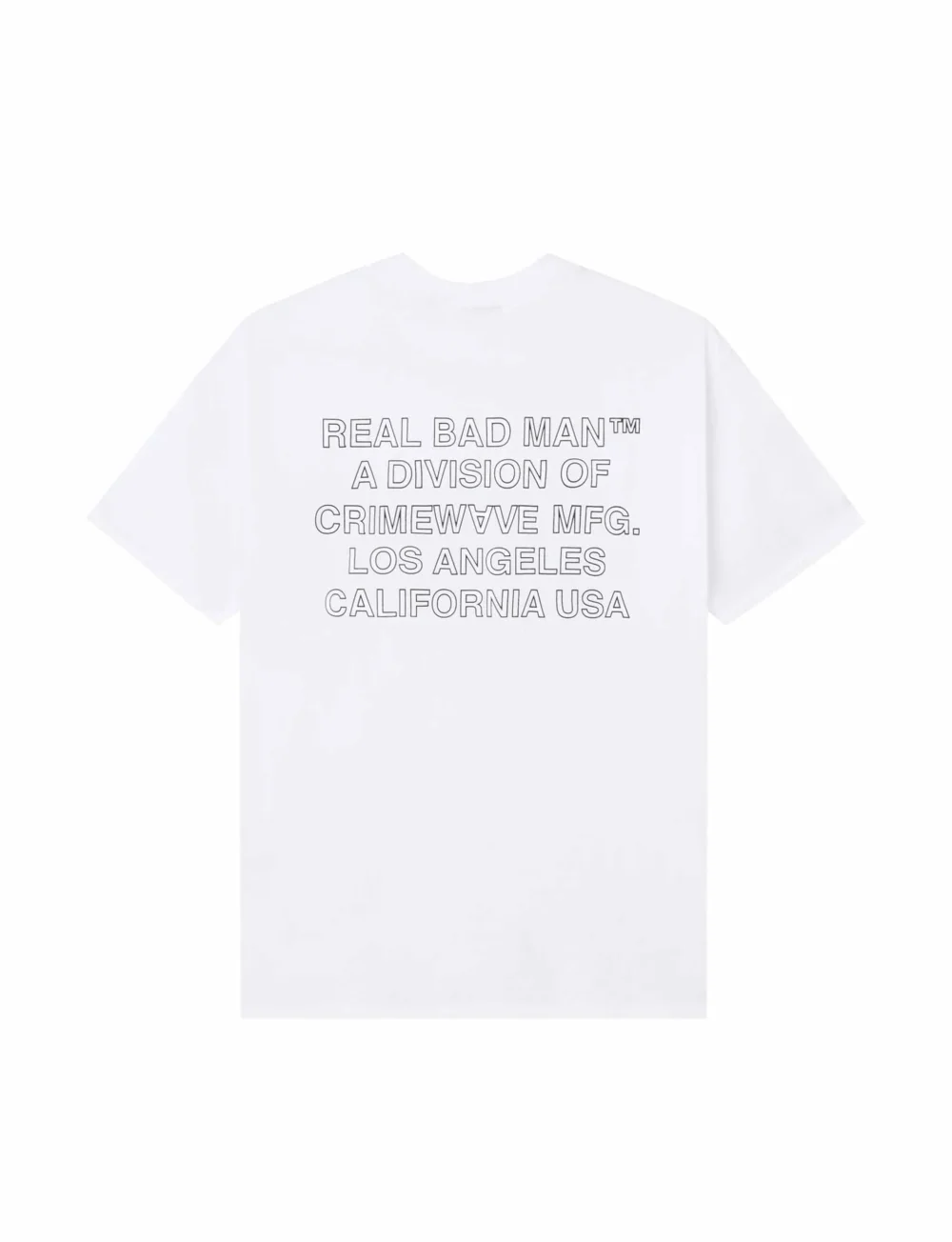 REAL BAD MAN CRIMEWAVE MFG S/S TEE WHITE