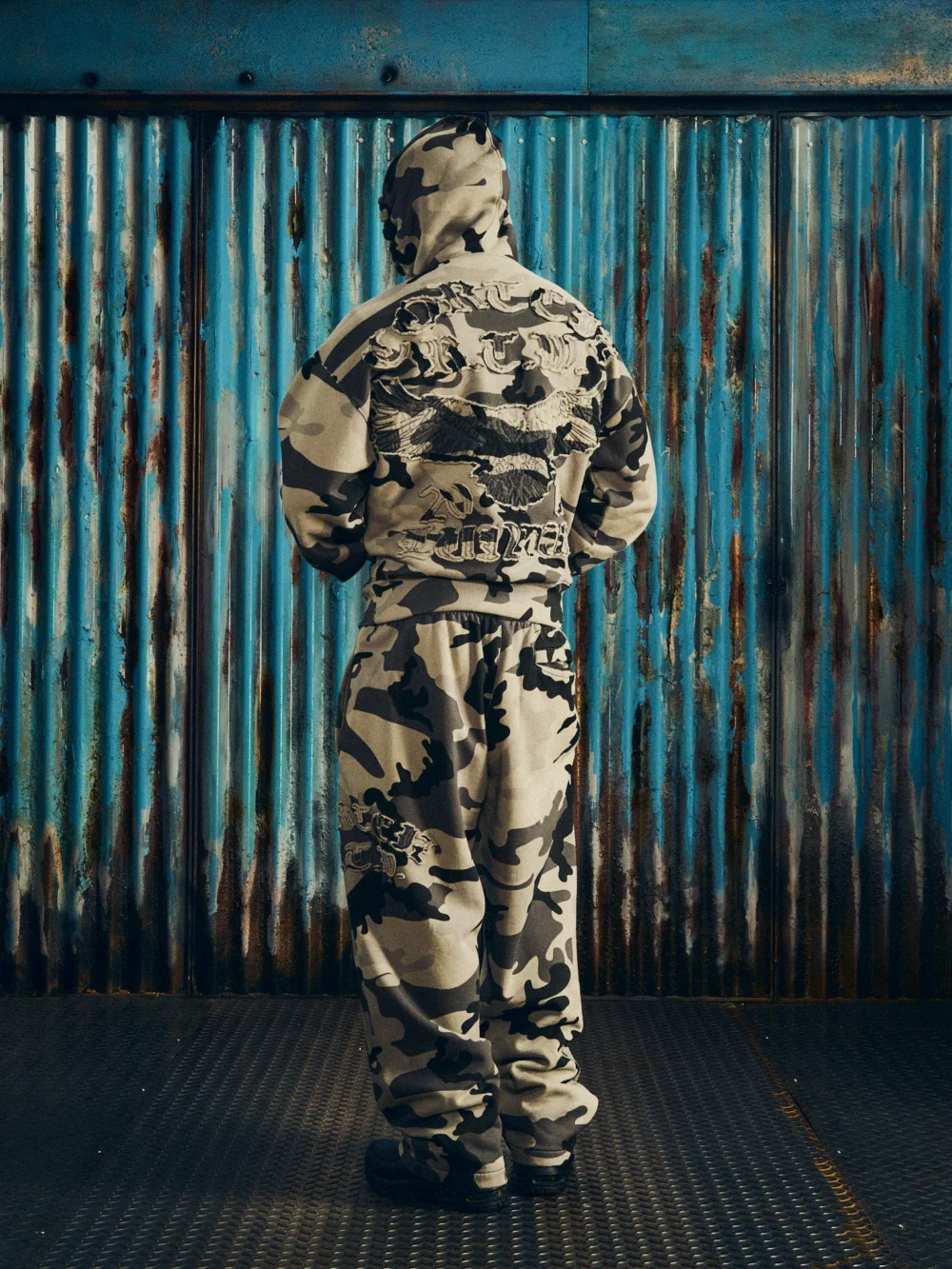 DIPLOMATIC ZIP HOODIE [WASHED CAMO] - 5