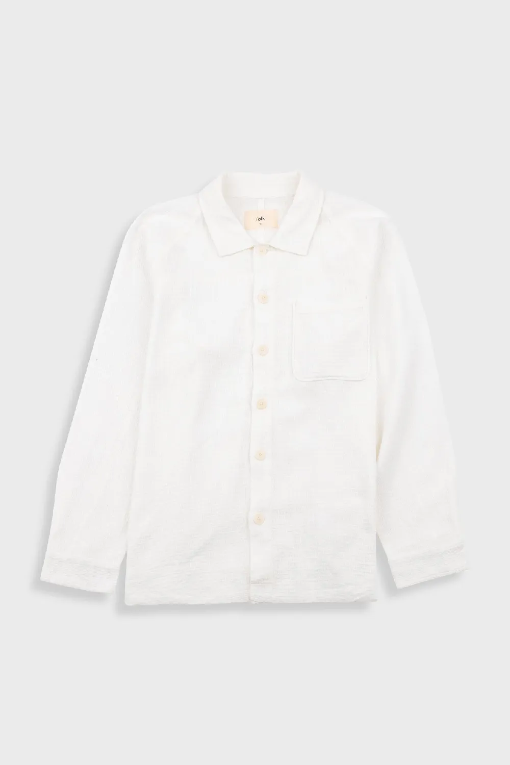 Raglan Shirt - White Dropstitch Waffle