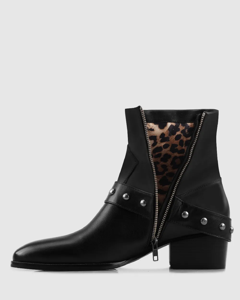 The Hollywood Boot Black Leather - 4