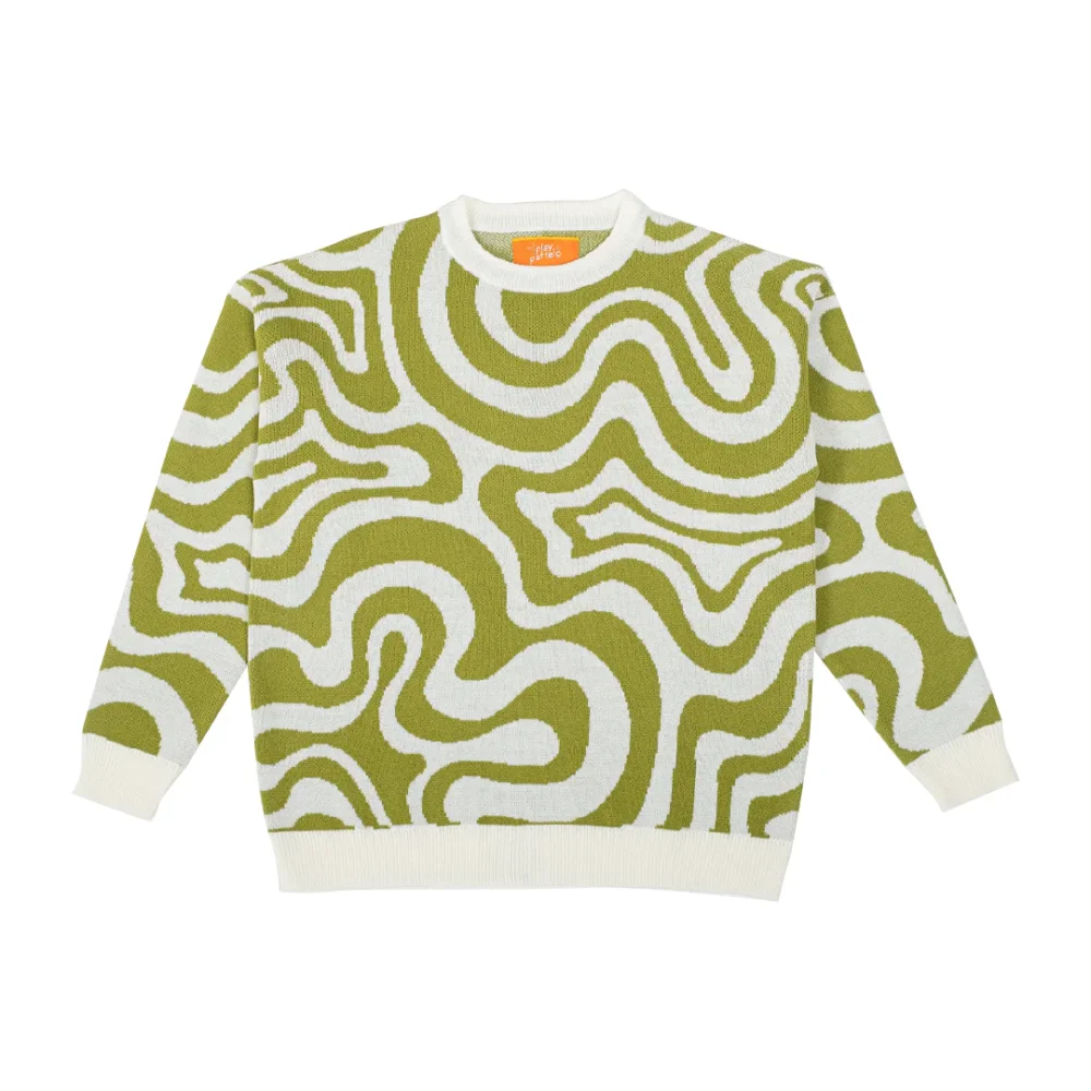 Gravity Maps Knit Sweater - Green