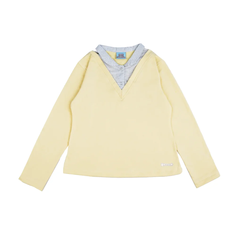 Collar Me Chic Sweater/Shirt - Yellow