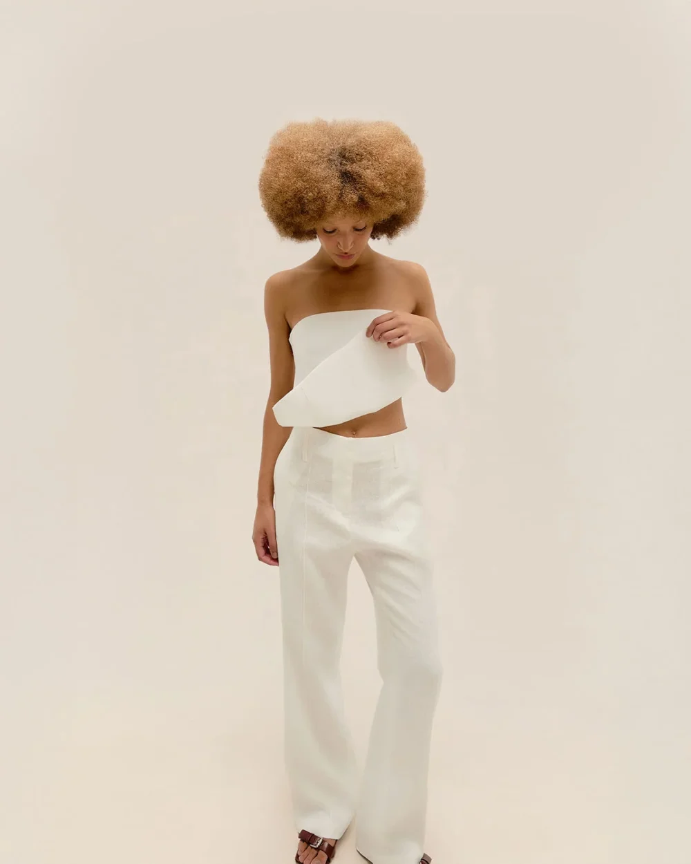 Calça Paola Linho Off-White - 3