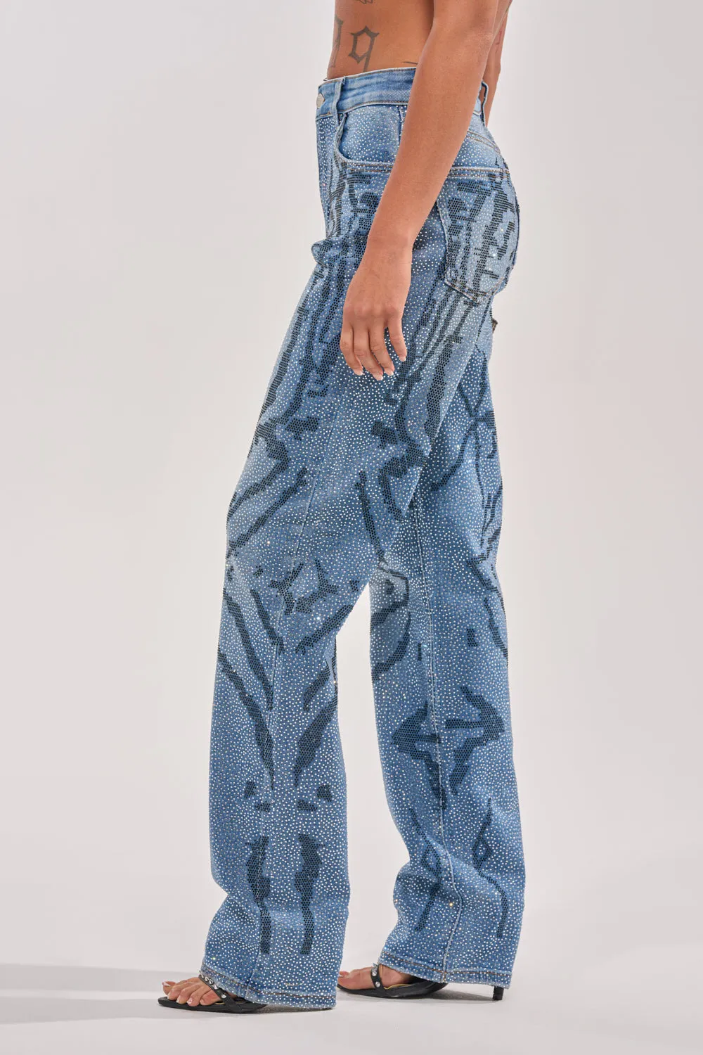 ITS MAGIC RHINESTONE STRAIGHT LEG DENIM - 5