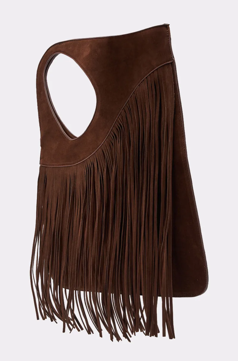 FRINGED OUT SHOULDER PURSE - 4