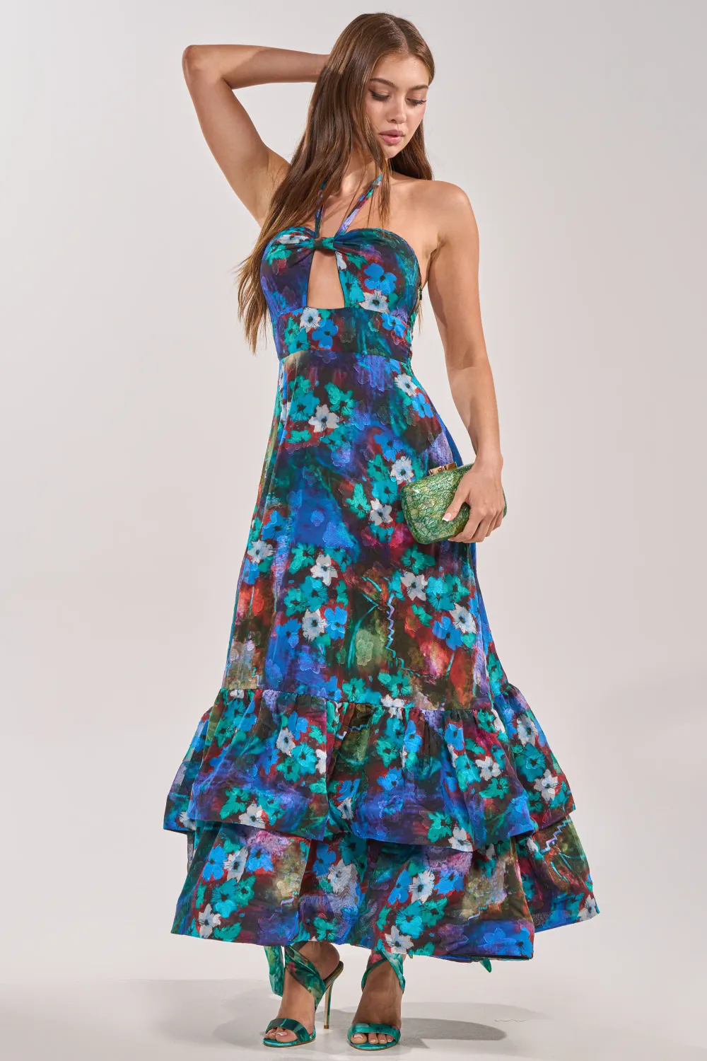 HEADLINE WORTHY FLORAL MAXI DRESS