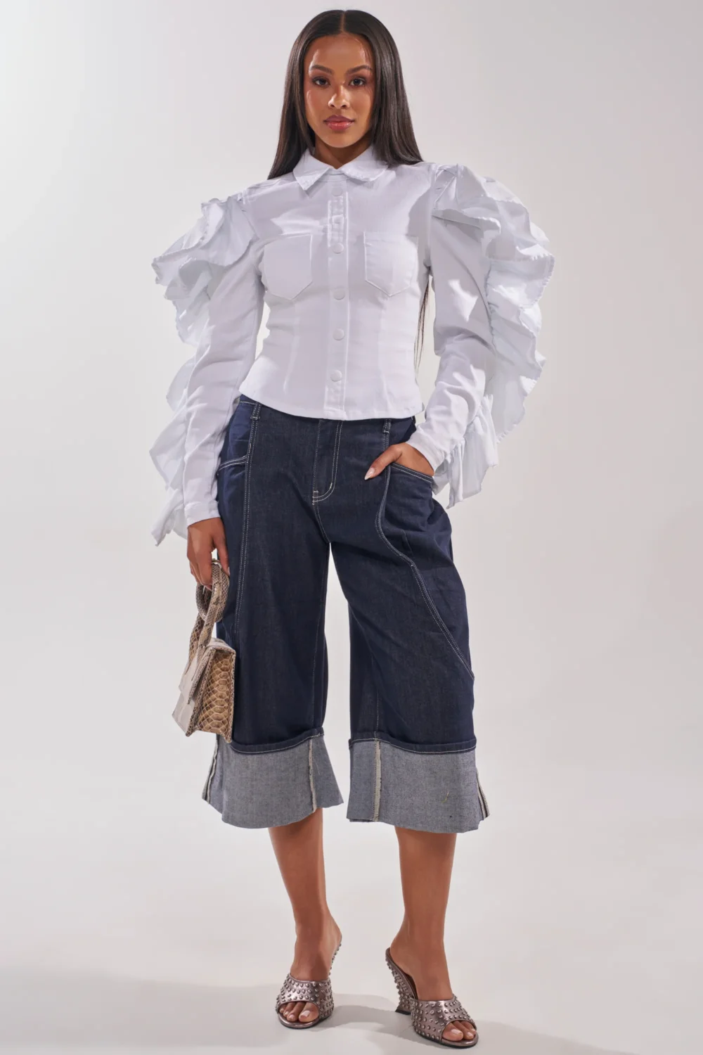 COME WITH ME DENIM BERMUDA SHORT - 2