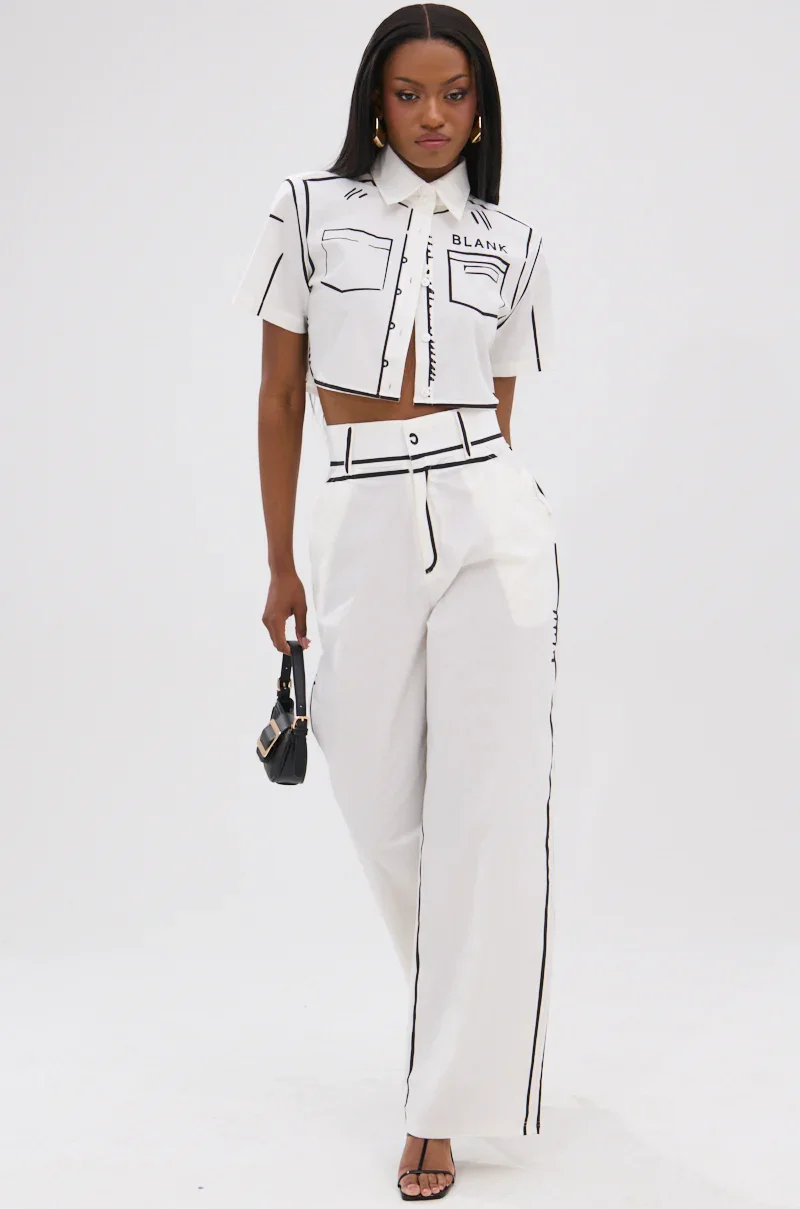 BLANK SPACE HIGH WAIST PALAZZO PANT