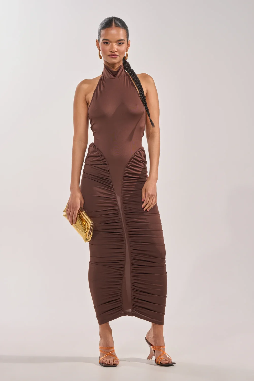 HIPS DON'T LIE RUCHED MAXI DRESS