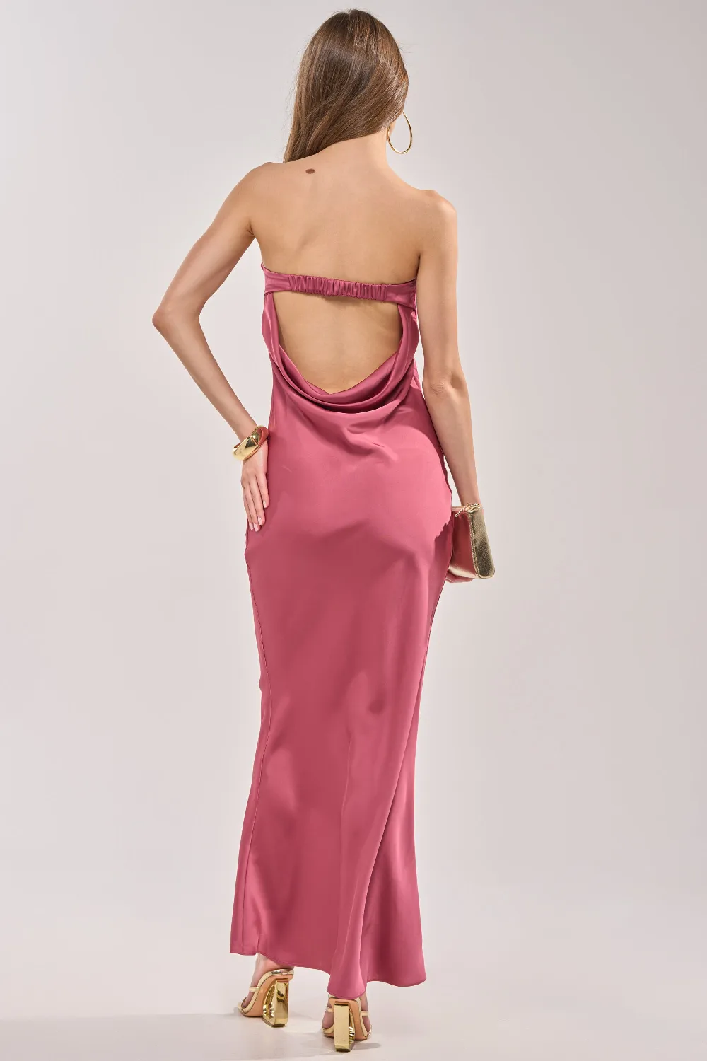 SATIN SINNER MAXI DRESS - 5