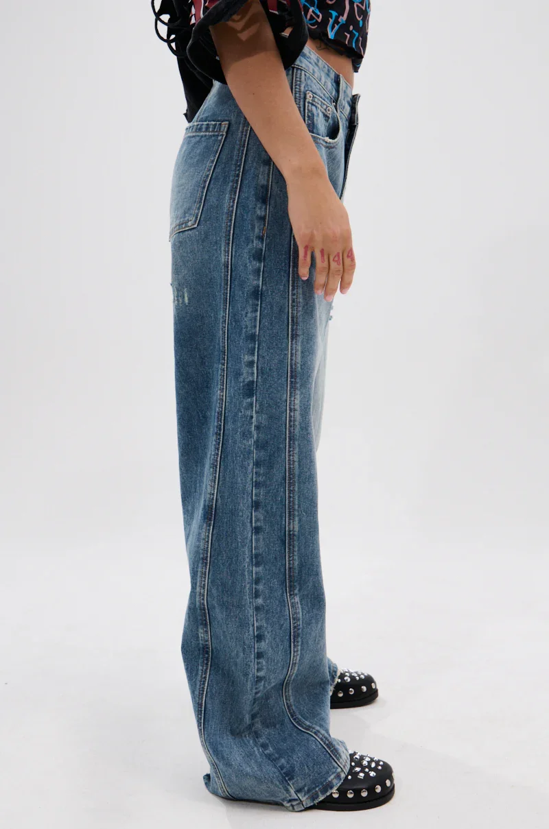 LEILA WIDE LEG JEANS - 2