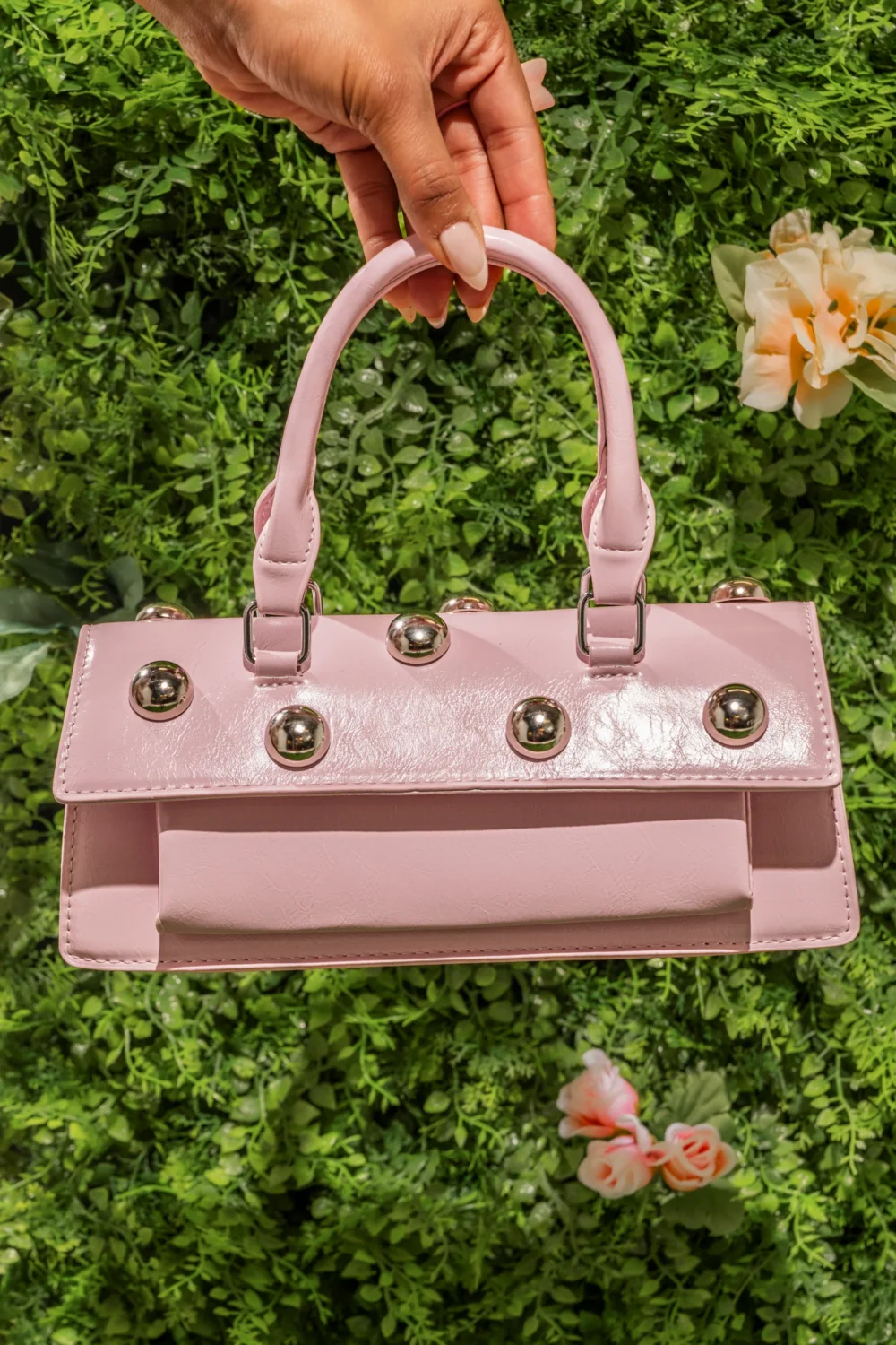 PERRI DOME EMBELLISHED PURSE