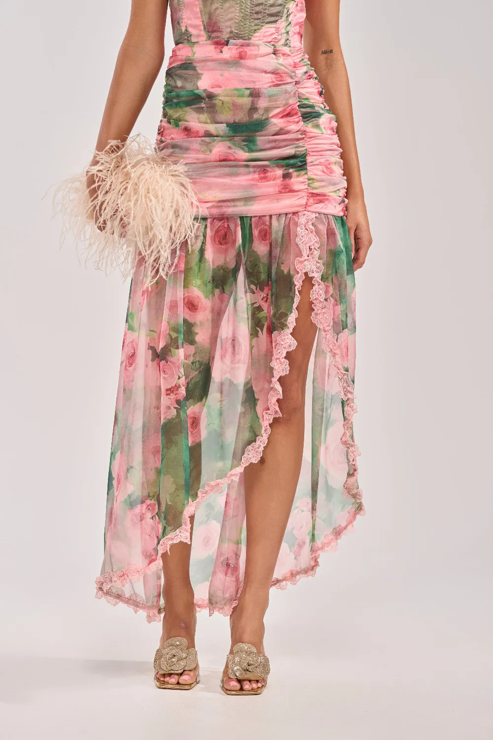 DREAMING FLORAL MAXI SKIRT