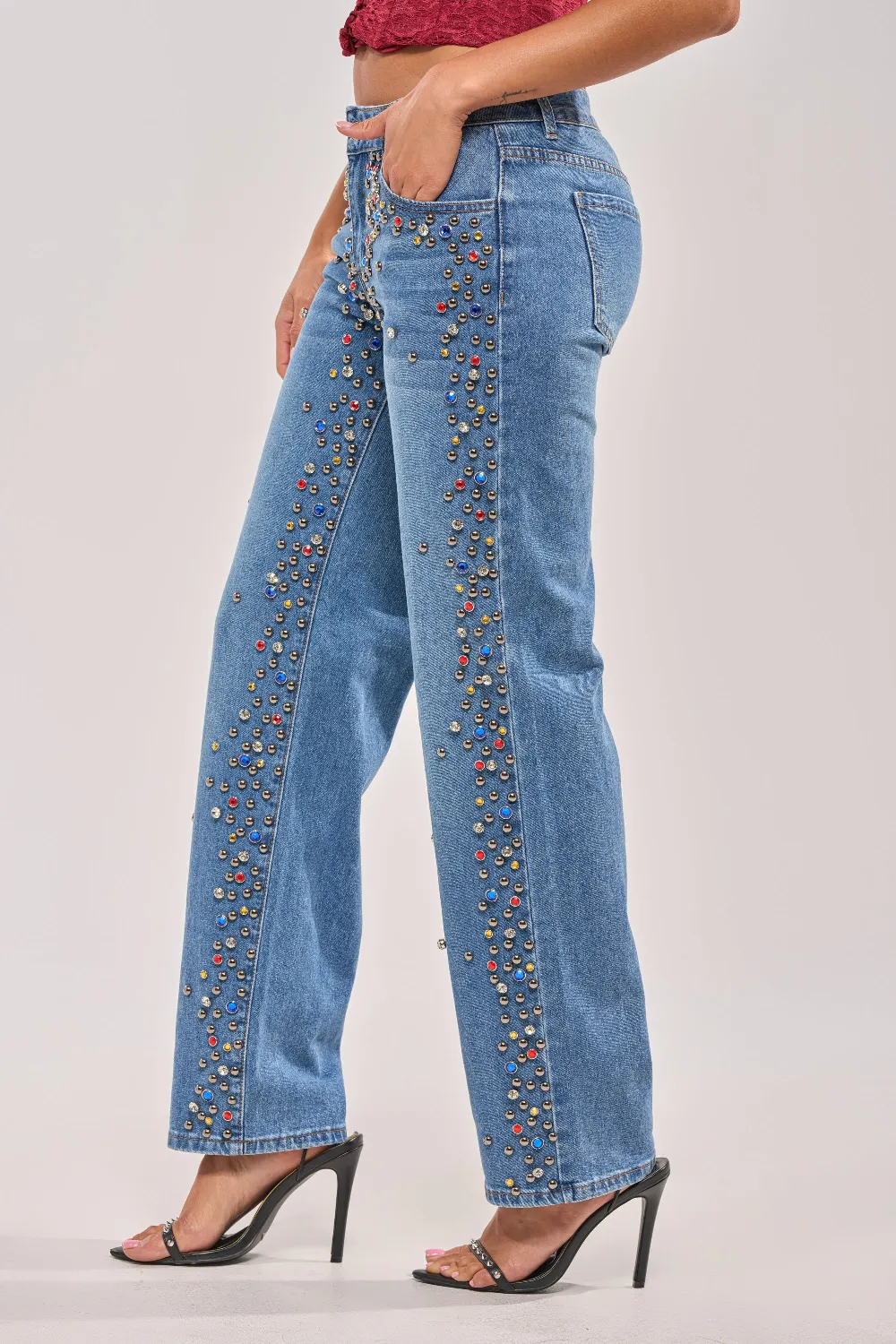 JESSIE RHINESTONE DENIM - 4