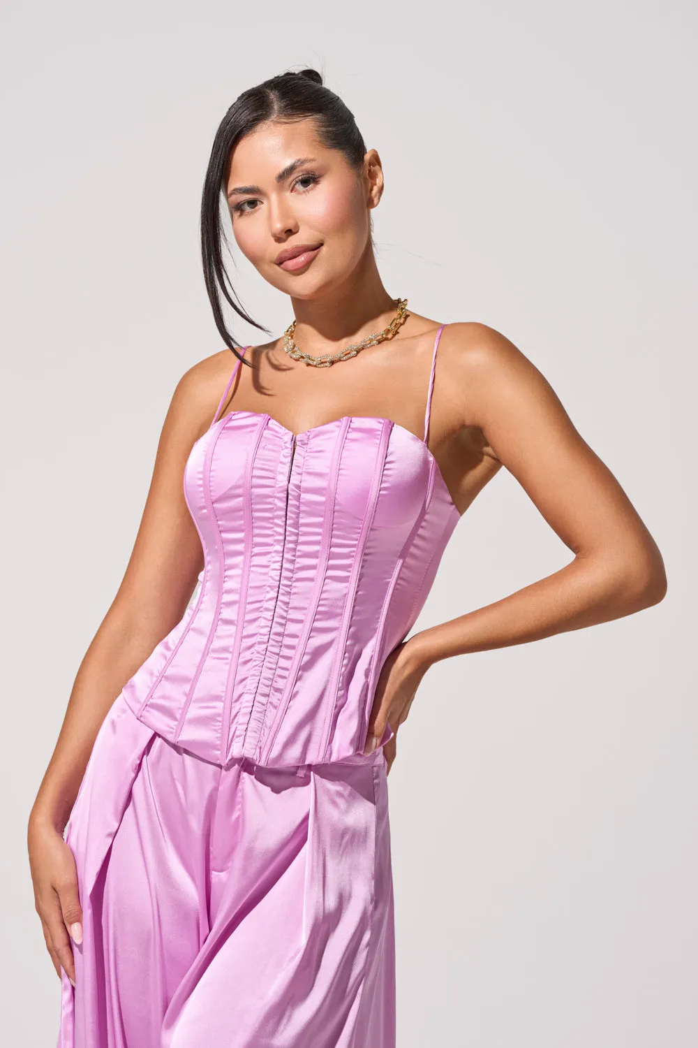 IN FULL BLOOM LIGHT PURPLE CORSET