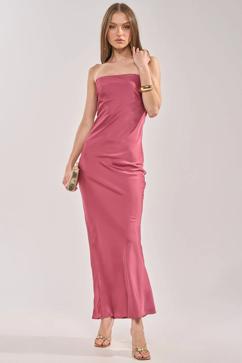 SATIN SINNER MAXI DRESS - 2