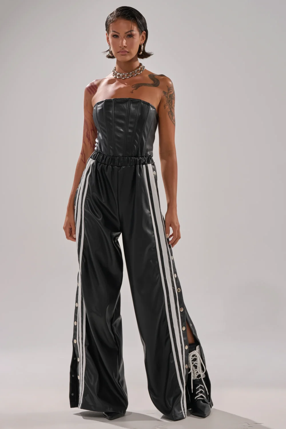 SEE YOU NEXT YEAR PU JUMPSUIT