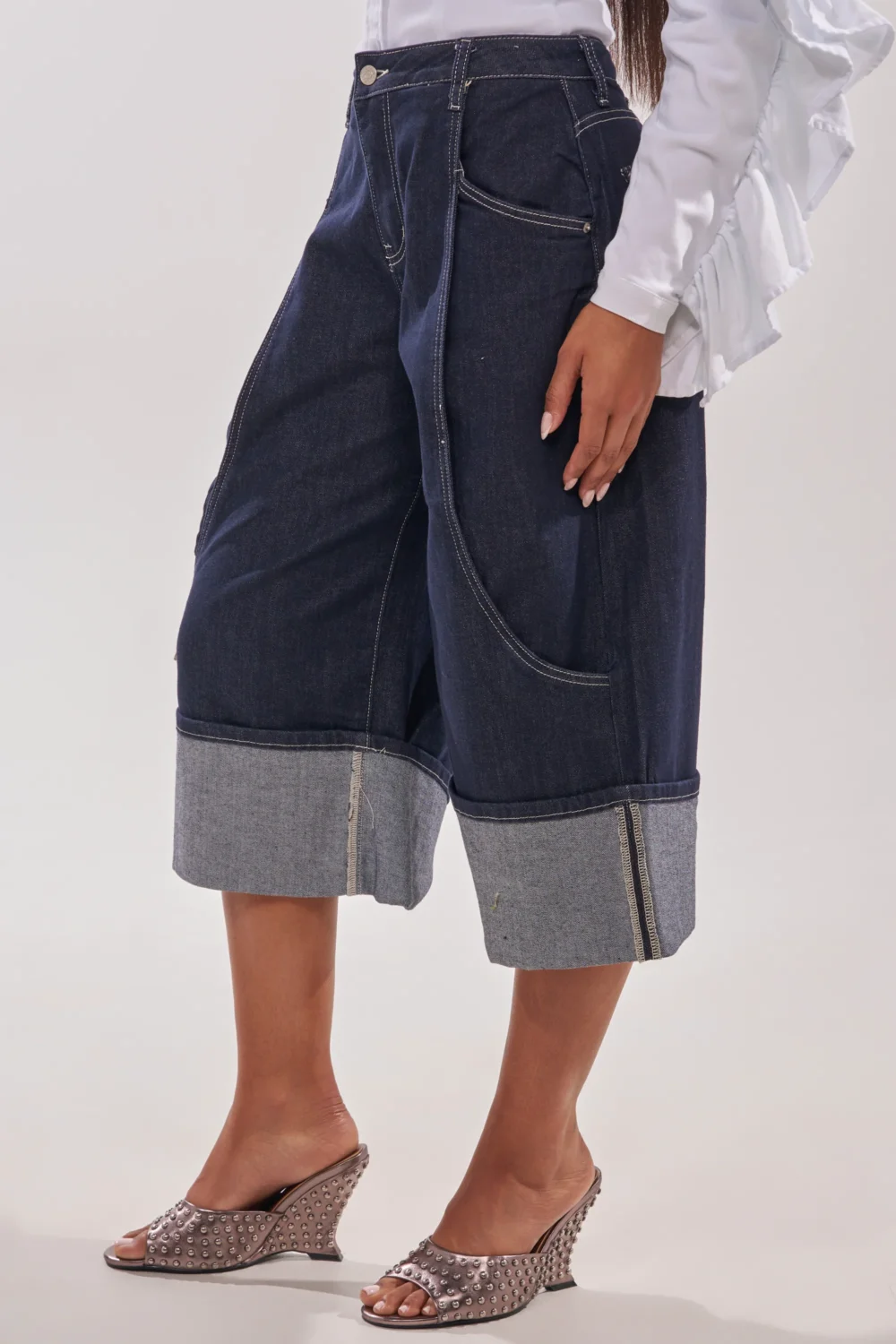 COME WITH ME DENIM BERMUDA SHORT - 4