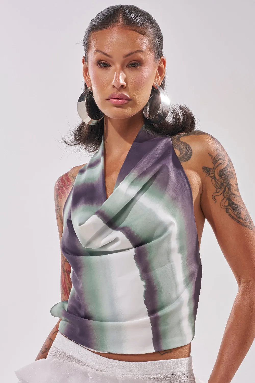 TALIA OPEN BACK COWL NECK TOP