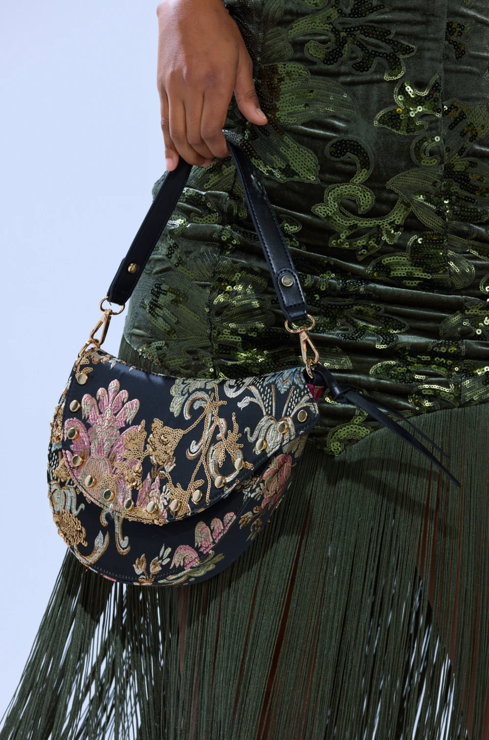 BROCADE DREAMS SADDLE BAG - 3