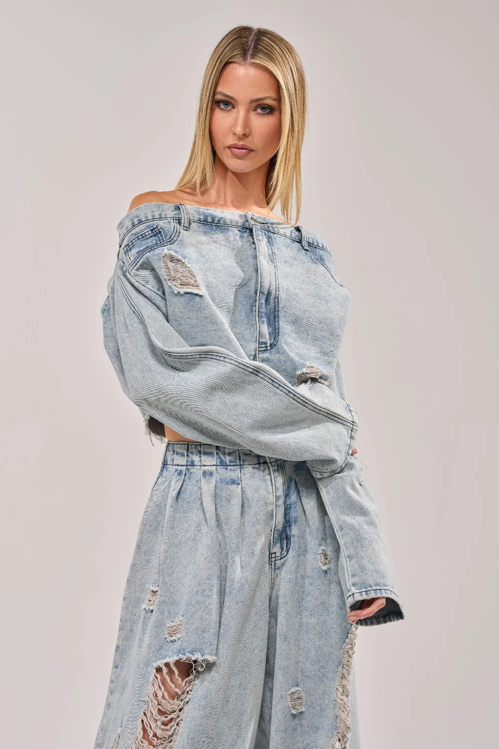 CAMILLE DENIM BLOUSE