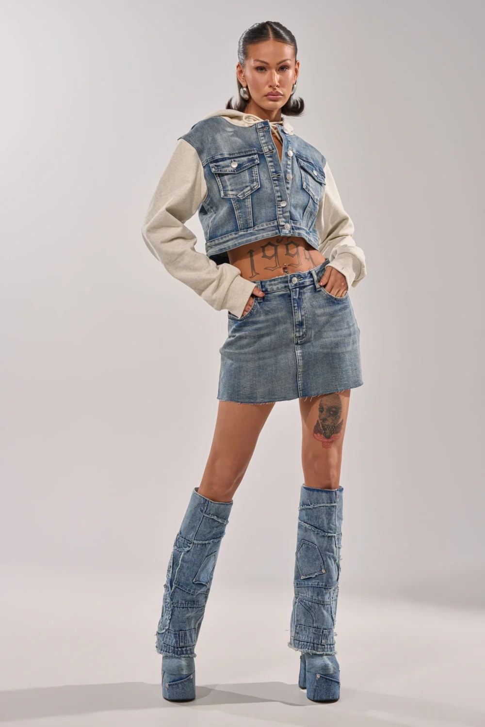 AFTER HOURS DENIM MINI SKIRT