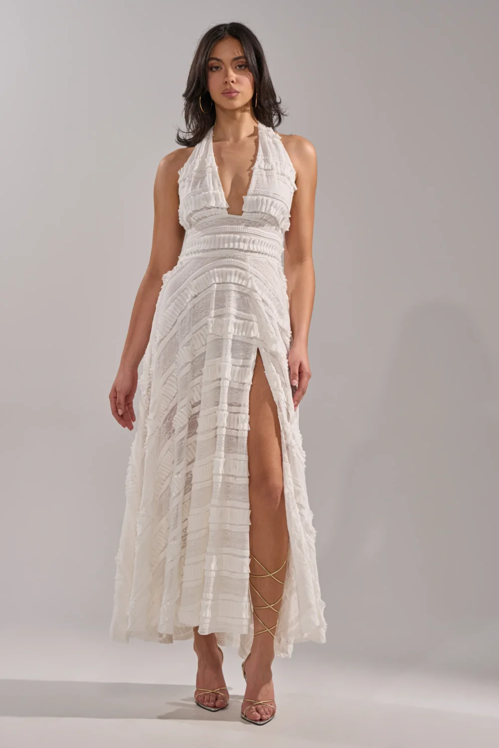SITTING PRETTY WHITE WOVEN MAXI DRESS