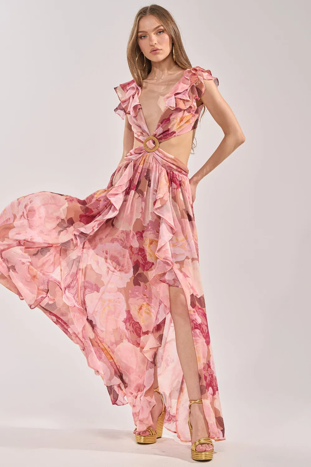 LOVE YOU LATER FLORAL MAXI DRESS