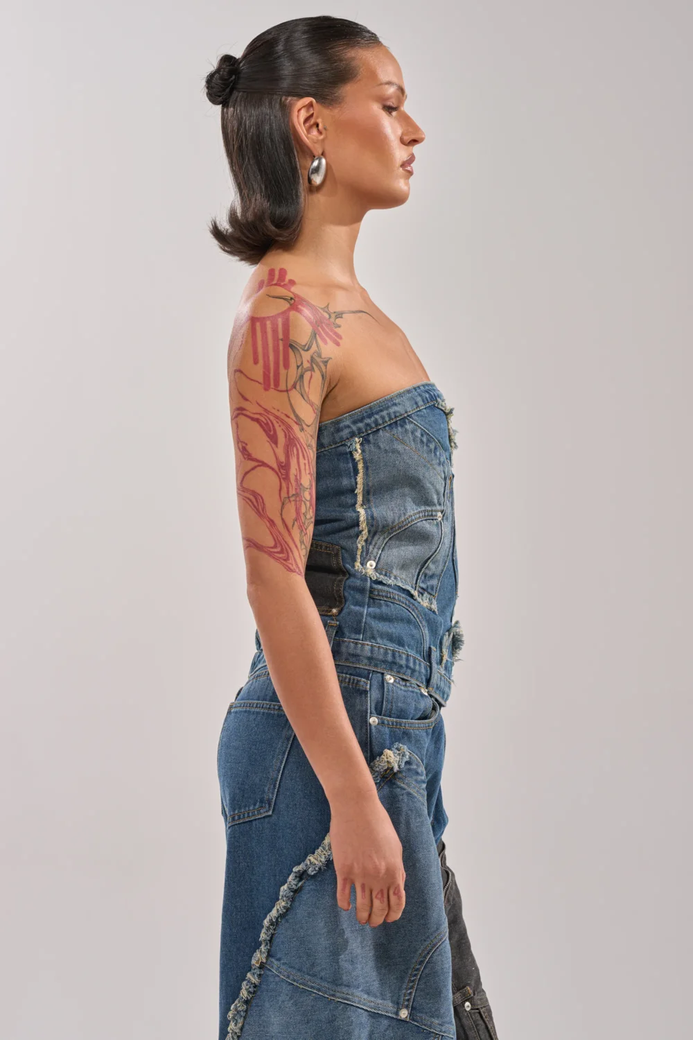 MIXED MATCH DENIM CORSET - 3