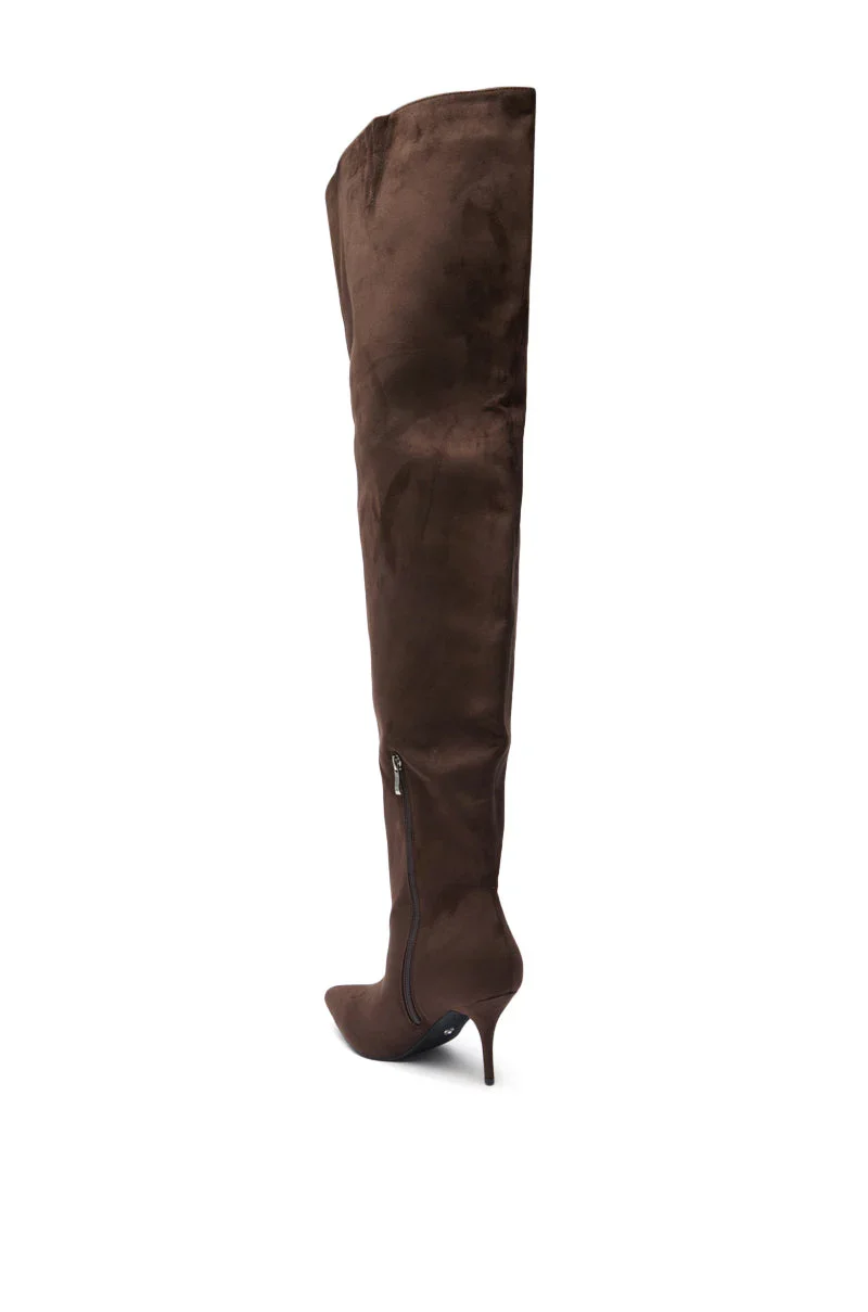 AZALEA WANG HALINA CHOCOLATE THIGH HIGH BOOT - 5