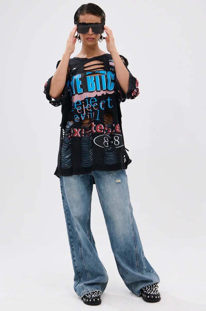 LEILA WIDE LEG JEANS - 4