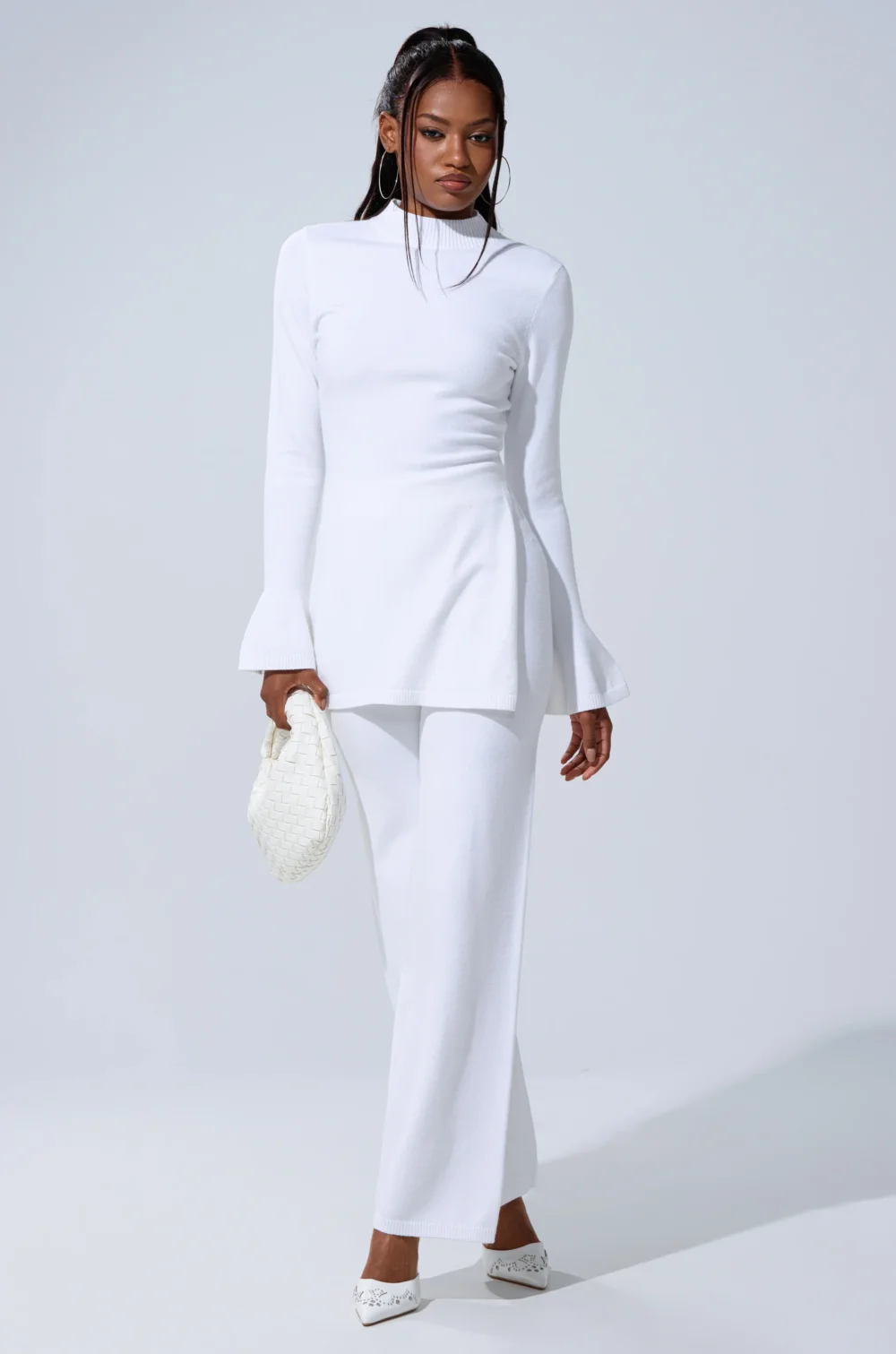 GET COZY WITH ME WIDE LEG PANT IN WHITE
