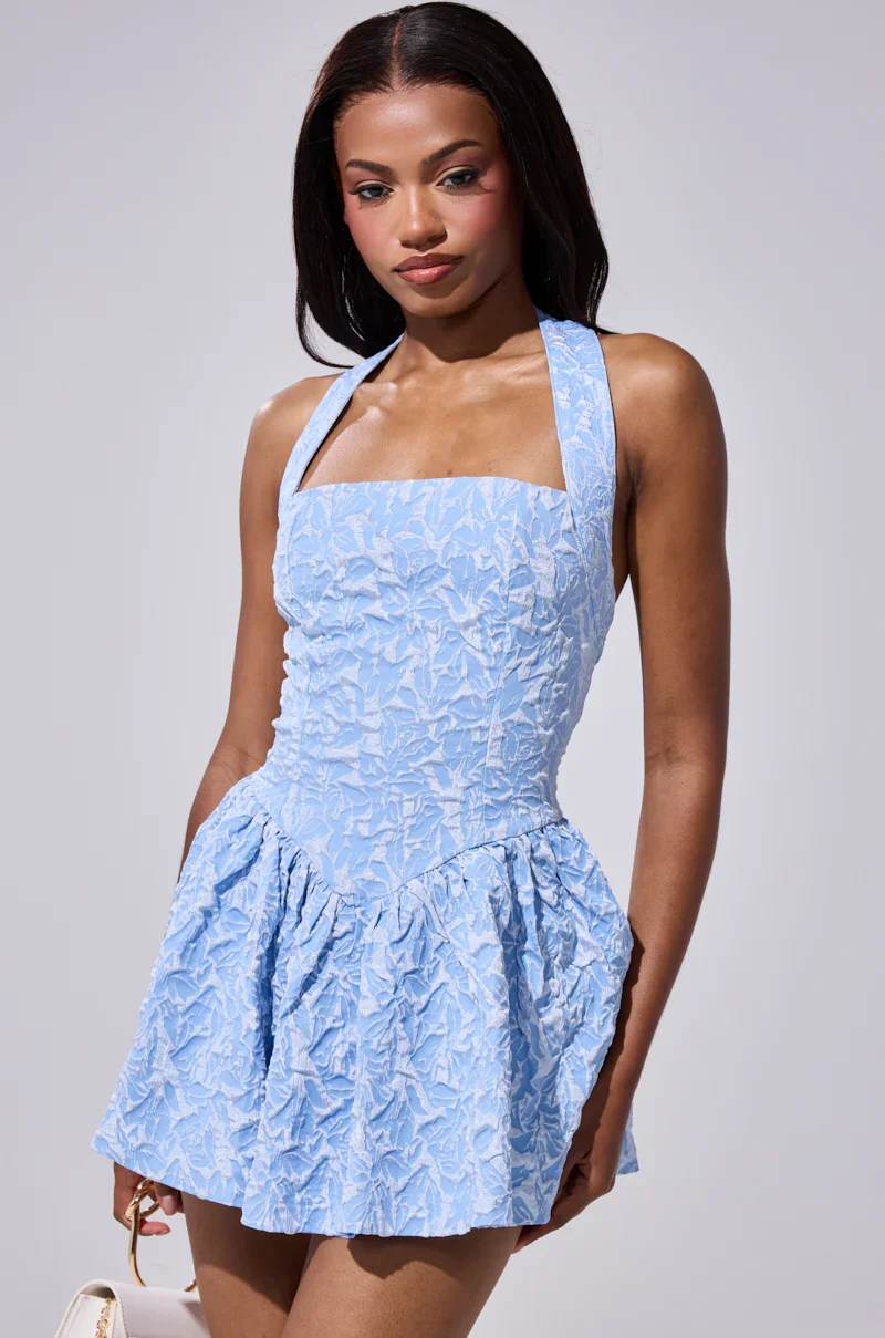 LILY ANN TEXTURED MINI DRESS