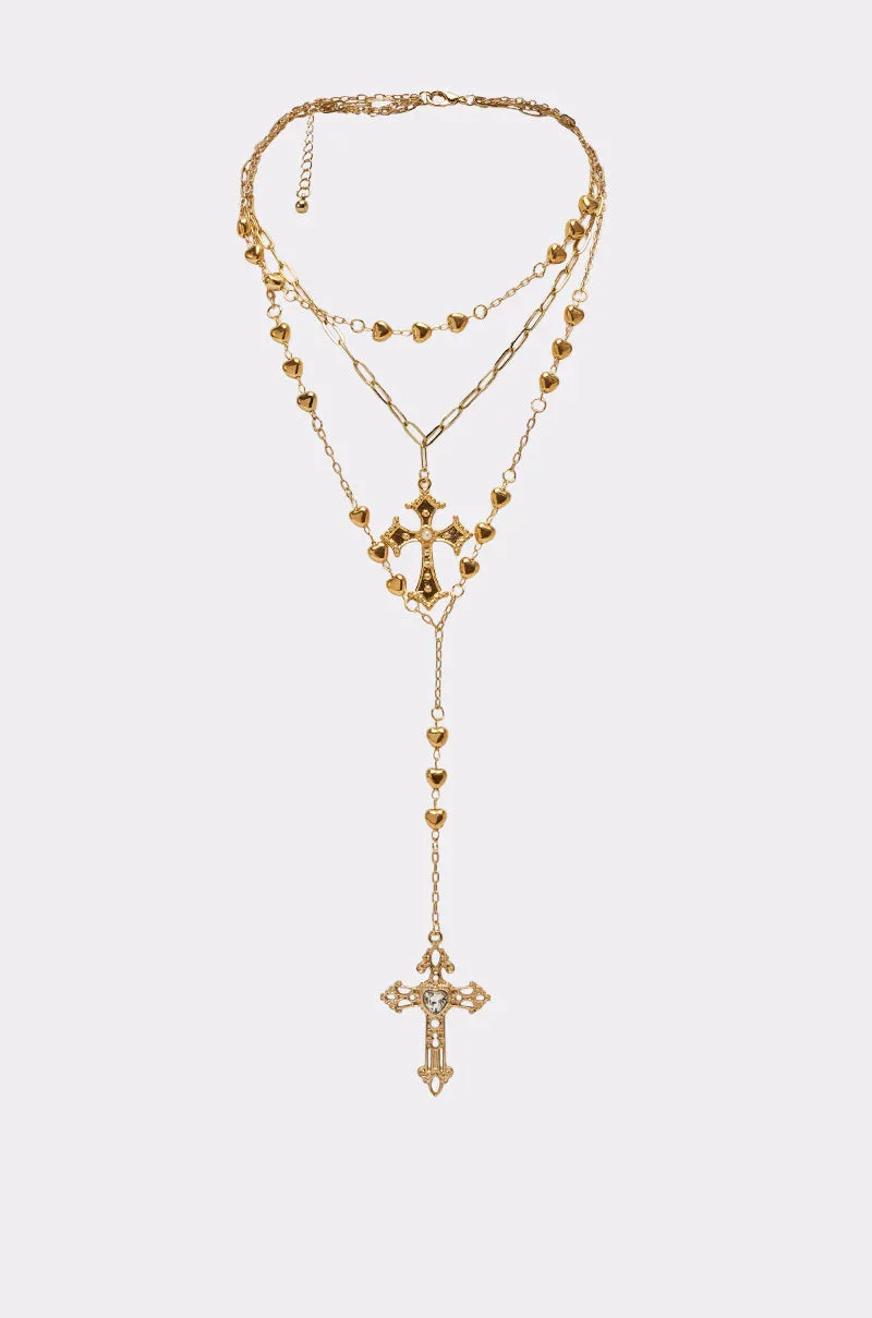 DRIPPED OUT CROSS LARIAT