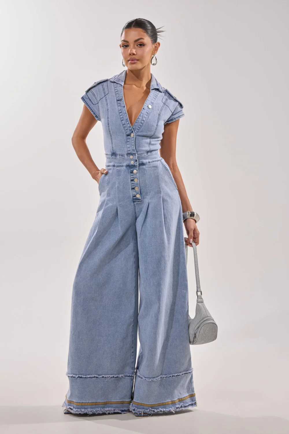AT LEAST I LOOK CUTE DENIM JUMPSUIT