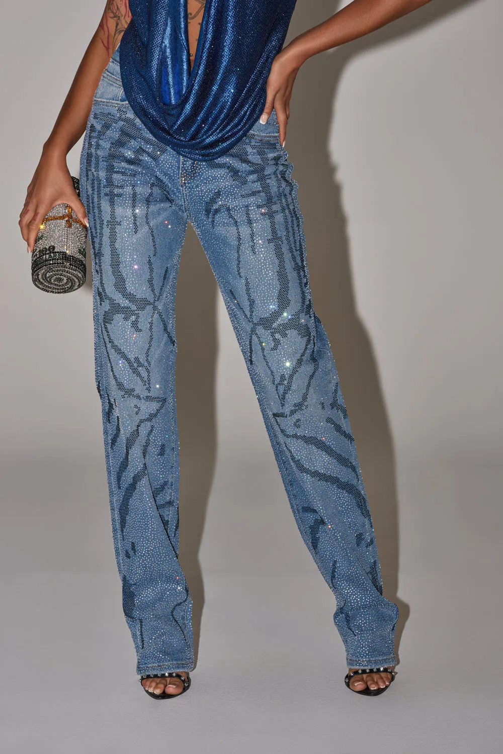 ITS MAGIC RHINESTONE STRAIGHT LEG DENIM - 3