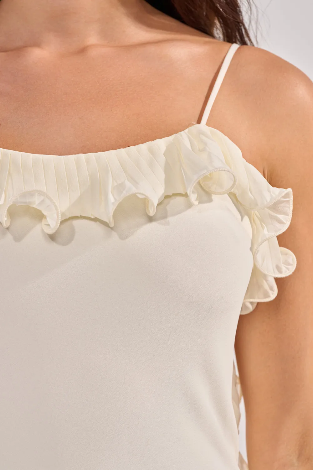 LOVE ME OR LOSE ME RUFFLE MAXI DRESS IN IVORY - 5
