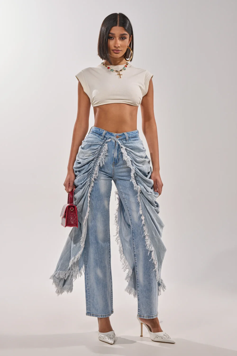 ALL OVER THE PLACE DENIM PANT