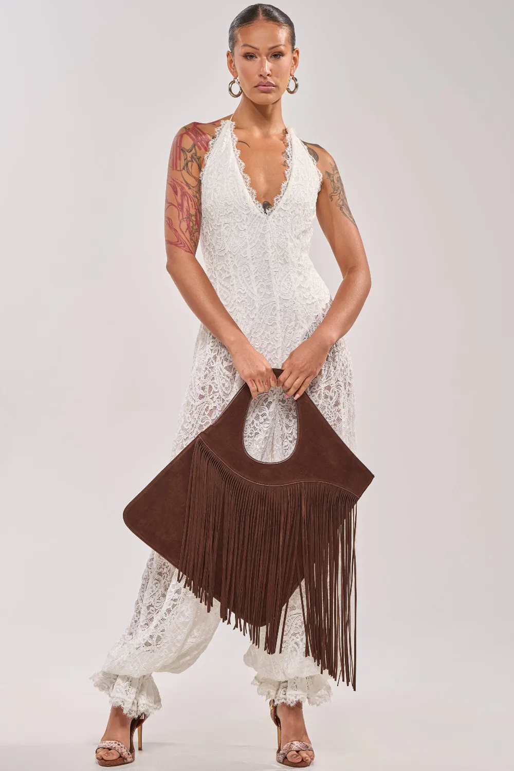 FRINGED OUT SHOULDER PURSE - 3