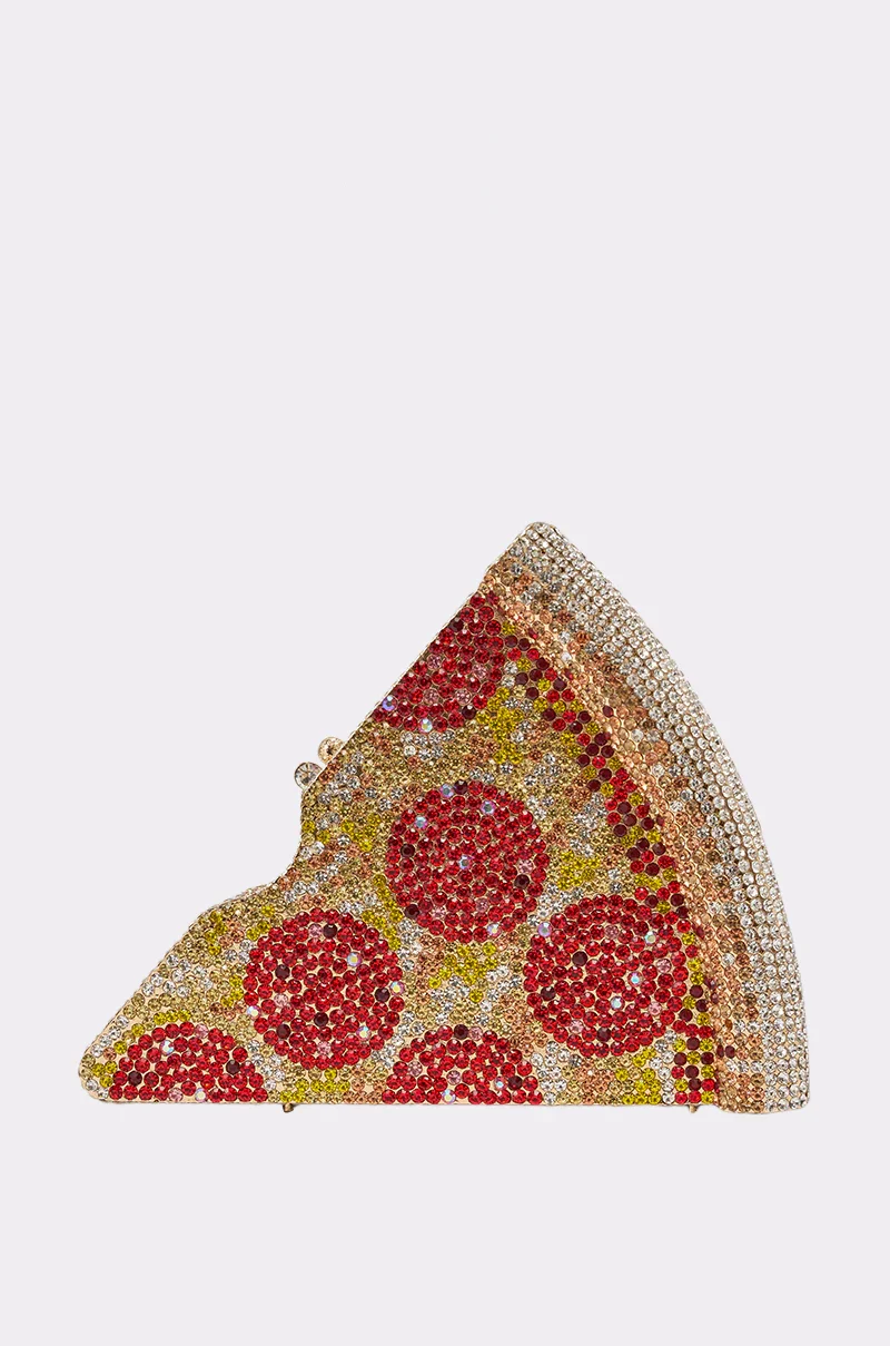 GRAB A SLICE RHINESTONE PIZZA CLUTCH - 4
