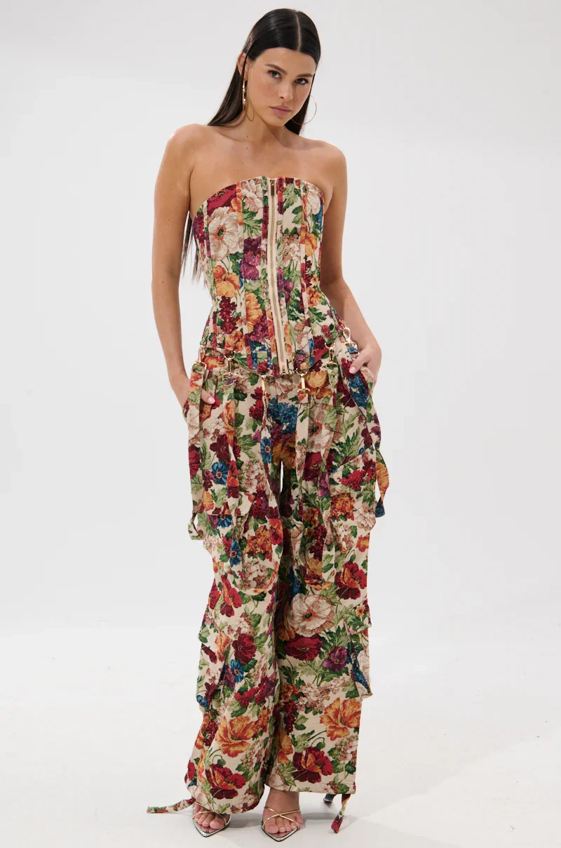 FLORAL FOR DAYS BROCADE TROUSER