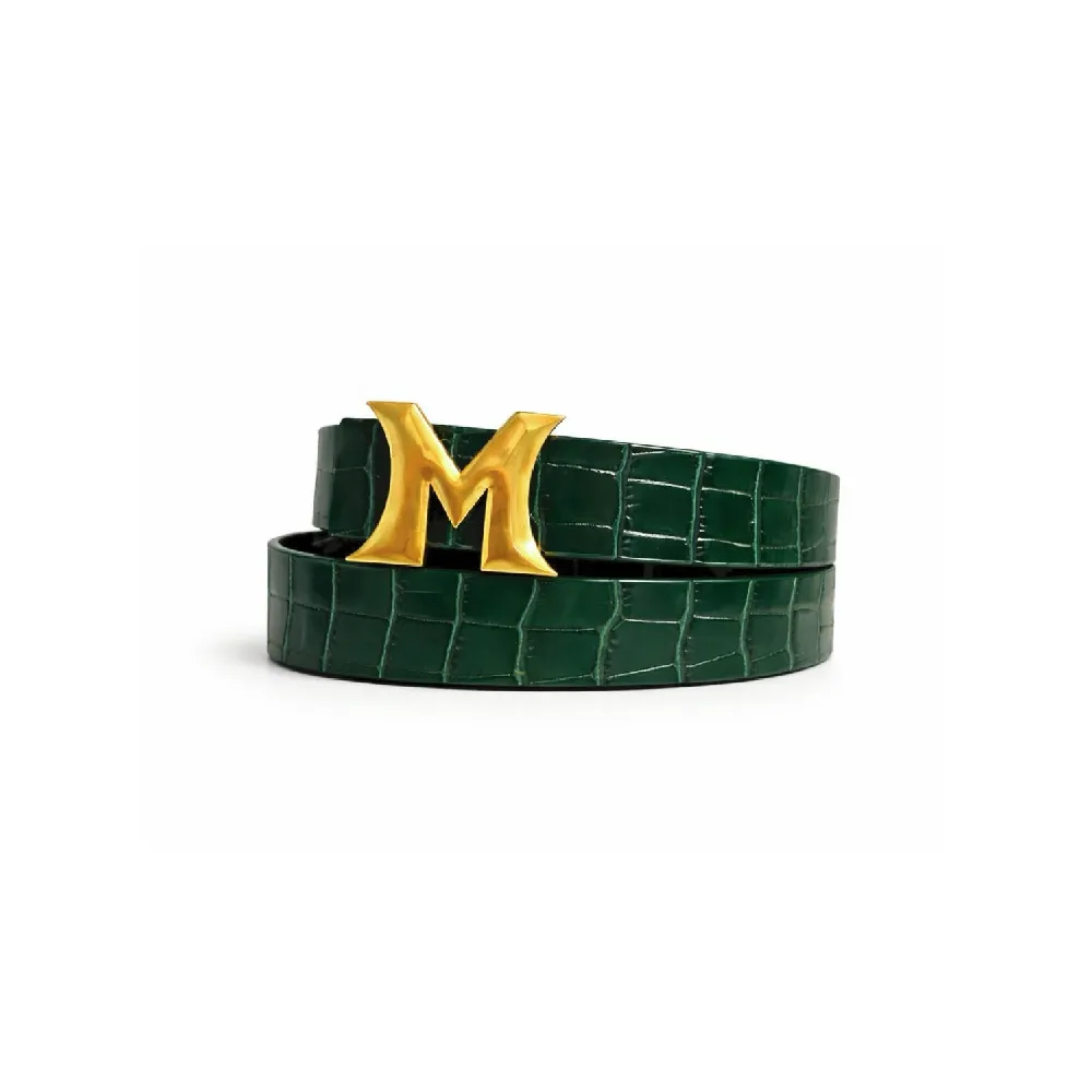 Croc Leather Belt