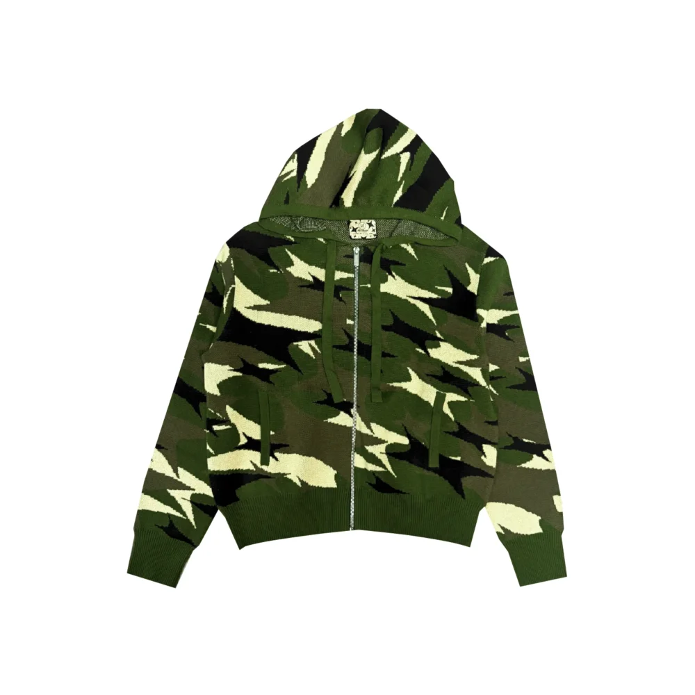 Knit Camo Zip-Up
