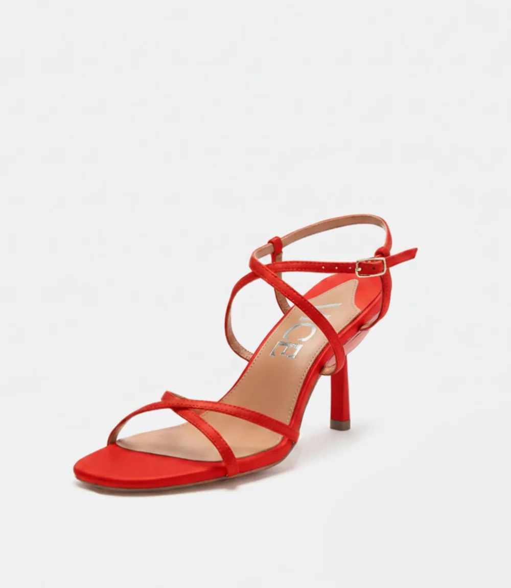 Strappy Sandals in Red