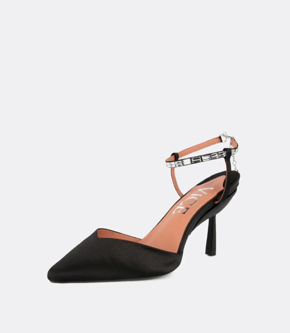 Publicist Pumps in Black Crystal