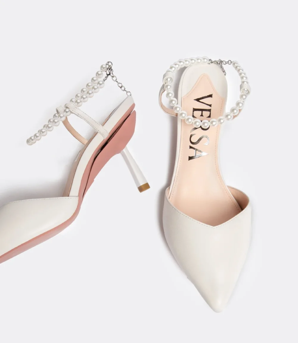 Publicist Pumps in White Pearl - 3