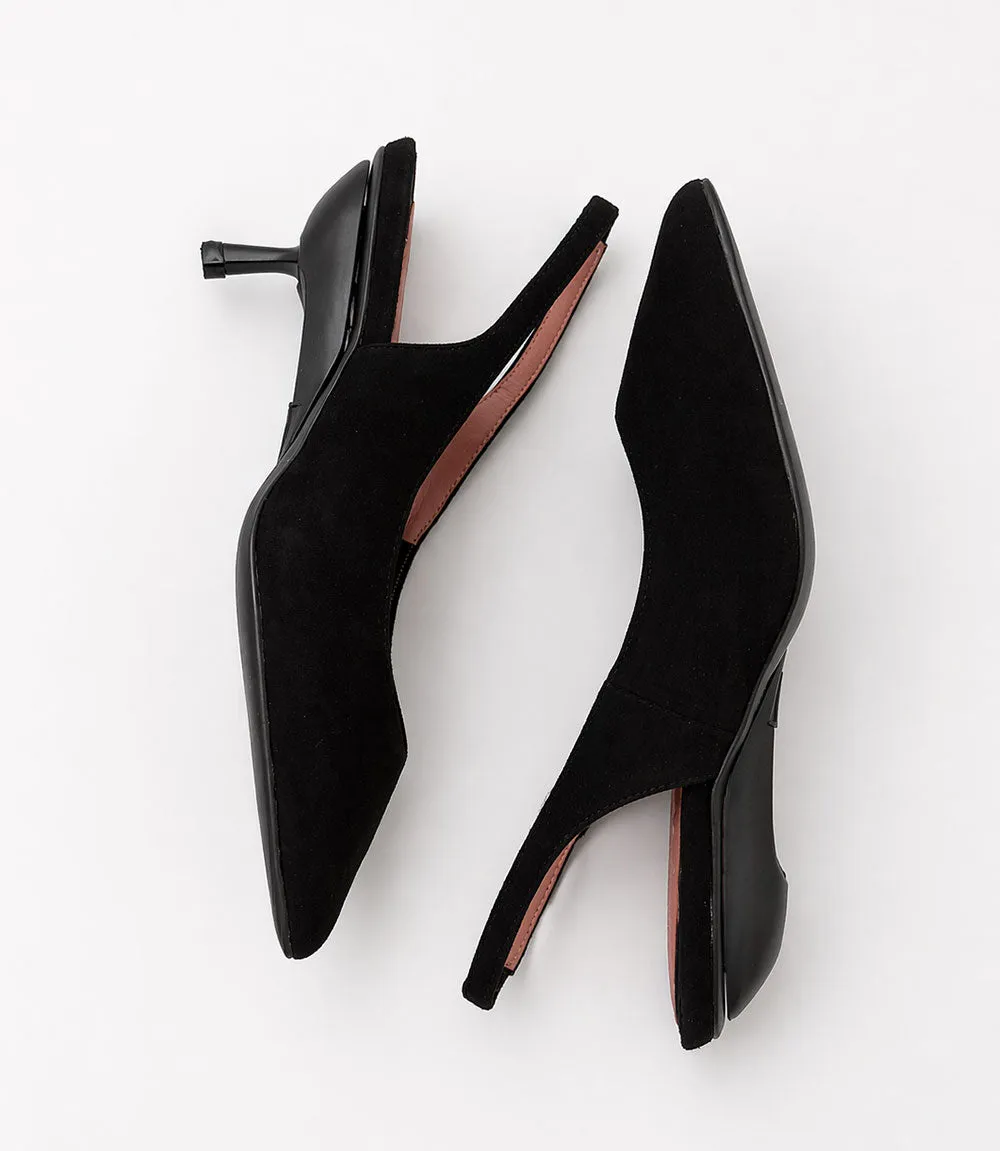 Valentina Pumps in Black Suede - 5